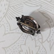 Vintage Silver Purple Paste Foil Backed Brooch - Image 11