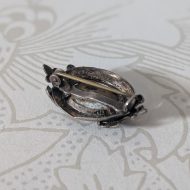 Vintage Silver Purple Paste Foil Backed Brooch - Image 12
