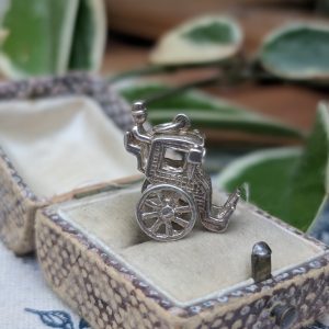 Vintage Silver Movable Carriage Charm