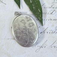 Vintage large sterling silver locket