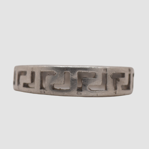 Sterling Silver Greek Key Band Ring Size L 1/2 - Image 9