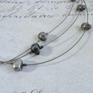 Vintage Sterling Silver Bead Choker Brutalist Multi Strand - Image 5