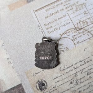 Vintage Silver Heysham Travel Charm Shield - Image 2