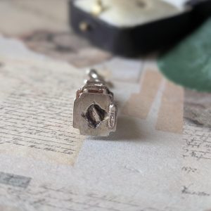 Vintage Silver Clock Tower Charm - Image 2