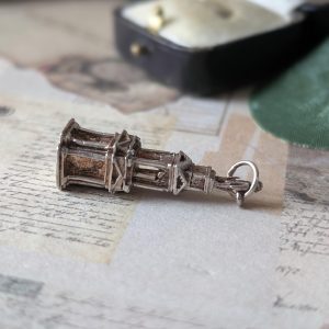 Vintage Silver Clock Tower Charm - Image 5