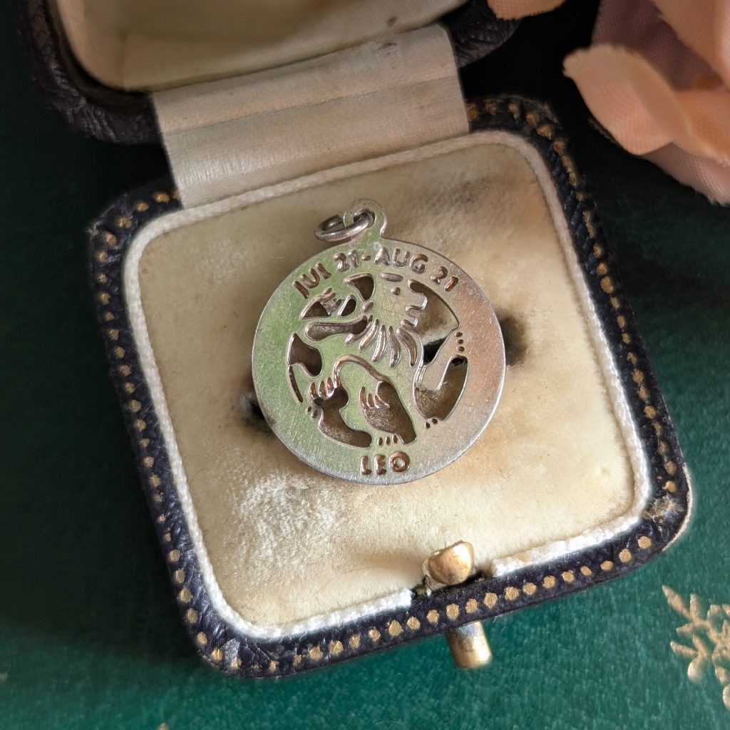 Vintage Silver Leo Charm Pendant