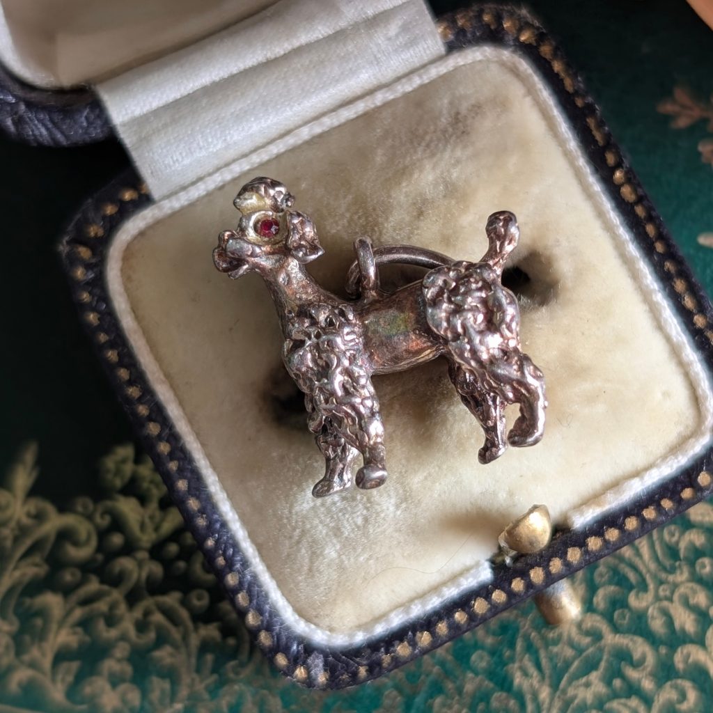 Vintage Silver Poodle Charm Pendant