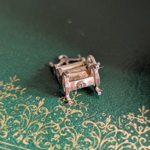 Vintage Silver Clothes Mangle Charm Pendant Old - Image 4