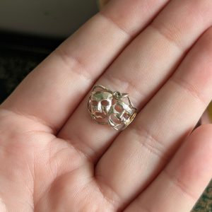 Vintage Silver Double Mask Charm Pendant Tragedy & Comedy c1970s - Image 3