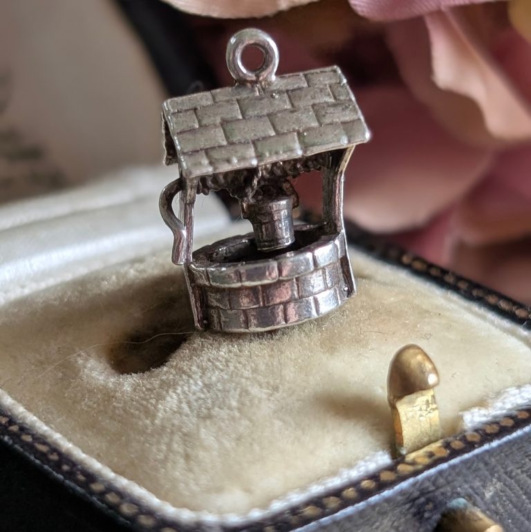 Vintage Silver Wishing Well Charm