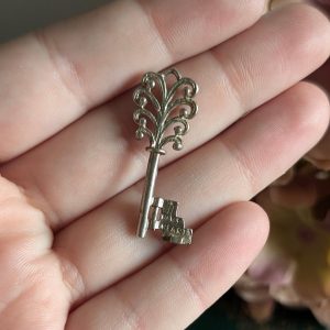 Vintage Silver Key to My Heart Charm Pendant - Wounded Warrior - Image 2