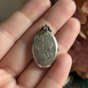 Vintage K&L Locket | Kordes & Lichtenfels Sterling Silver Rose Pendant | German Mid-Century Photo Locket - Image 3