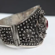 Vintage Sterling Silver Ornate Bangle Chunky Scroll Cuff - Image 10