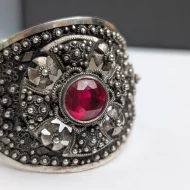 Vintage Sterling Silver Ornate Bangle Chunky Scroll Cuff - Image 12