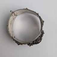 Vintage Sterling Silver Ornate Bangle Chunky Scroll Cuff - Image 13