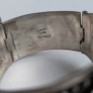 Vintage Sterling Silver Ornate Bangle Chunky Scroll Cuff - Image 14