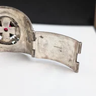 Vintage Sterling Silver Ornate Bangle Chunky Scroll Cuff - Image 18
