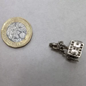 Vintage Silver Ices Bike Charm 70s - Ice Cream Moves Spins - Image 8