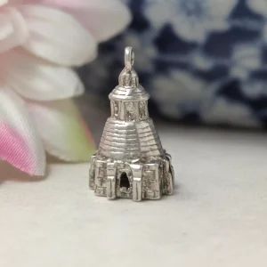 Charming Vintage Silver Lighthouse Charm - 925 Sterling Silver 70s