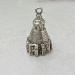 Charming Vintage Silver Lighthouse Charm - 925 Sterling Silver 70s - Image 4