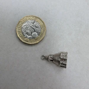 Charming Vintage Silver Lighthouse Charm - 925 Sterling Silver 70s - Image 6