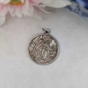 Timeless Vintage Nuvo St Christopher Charm - Sterling Silver 70s