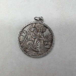 Timeless Vintage Nuvo St Christopher Charm - Sterling Silver 70s - Image 2
