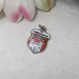 Unique Vintage Silver Königswinter Travel Charm - 800 Germany Tourist Shield