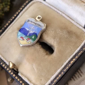Lillian | Vintage Oberammergau Charm German 800 Silver Enamel Travel Shield REU Maker - Image 2