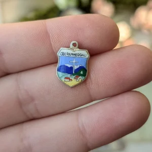 Lillian | Vintage Oberammergau Charm German 800 Silver Enamel Travel Shield REU Maker - Image 4