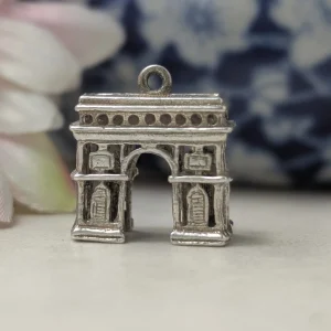Unique Vintage Silver Arc De Triomphe Charm - 70s Paris Travel