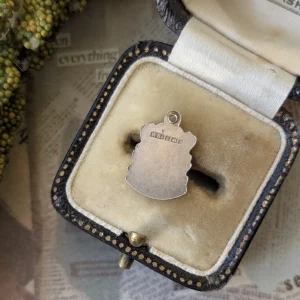 Winifred | Vintage Felixstowe Charm Sterling Silver Enamel Travel Shield Hallmarked Suffolk - Image 2