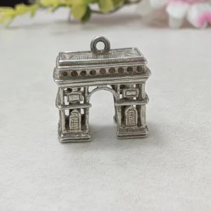 Unique Vintage Silver Arc De Triomphe Charm - 70s Paris Travel - Image 2