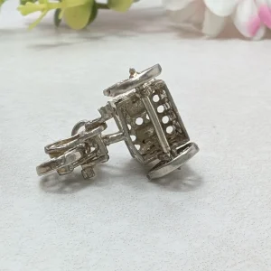 Vintage Silver Ices Bike Charm 70s - Ice Cream Moves Spins - Image 6