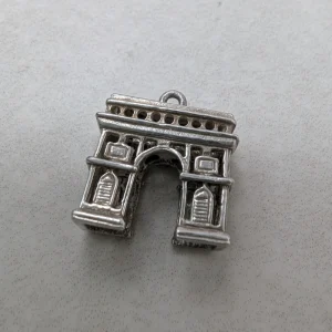 Unique Vintage Silver Arc De Triomphe Charm - 70s Paris Travel - Image 8