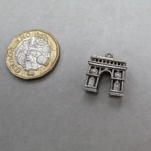 Unique Vintage Silver Arc De Triomphe Charm - 70s Paris Travel - Image 6