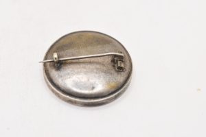 Vintage Sterling Silver Brooch, Church Building, Painted, Architectural Design, Collectible - Image 7