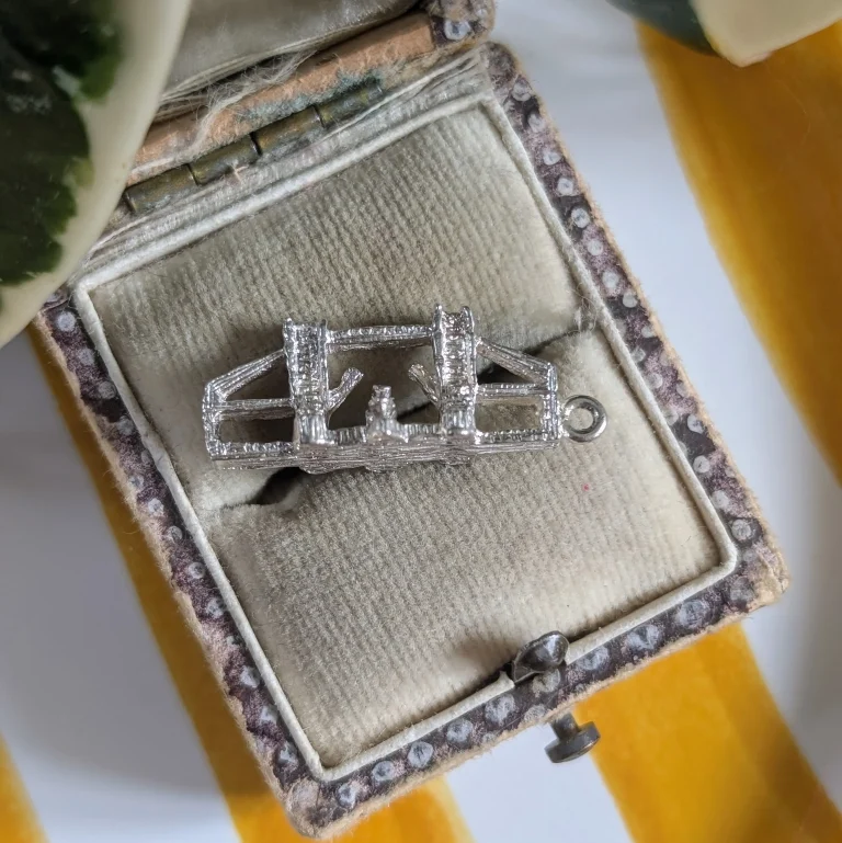 Vintage Silver Tower Bridge Charm Pendant