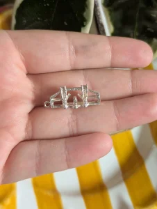 Vintage Silver Tower Bridge Charm Pendant - Image 3