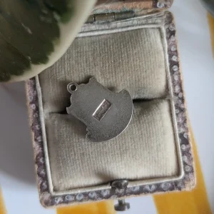 Vintage Perranporth Charm, Sterling Silver & Enamel Travel Shield, Cornish Town Crest Pendant - Image 2