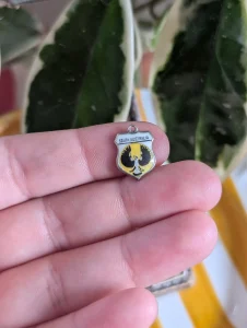 Vintage South Australia Charm, Sterling Silver & Enamel Travel Shield - Image 3