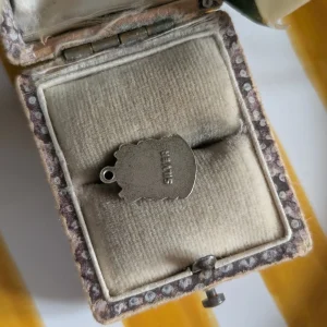 Vintage Bournemouth Charm, Silver & Enamel Travel Shield, English Dorset Crest Coat of Arms Pendant - Image 3