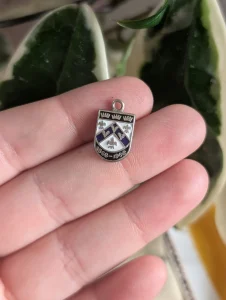 Vintage Bootle Charm, 1968 Centenary Silver & Enamel Shield, English Town Crest Coat of Arms Pendant - Image 2