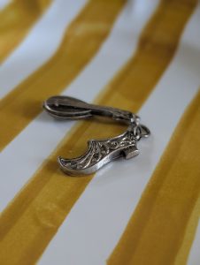 Vintage Silver Mandolin Shoe Charms, Figural Lute & Genie Slipper Pendant Set, Dainty Bracelet Charms, Musician Gift - Image 5
