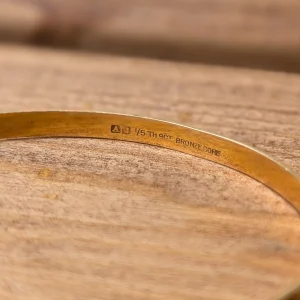 Vintage Childs Rolled Gold Bangle, 1/5th 9ct Gold Bronze Core Expandable Christening, Baby Keepsake Gift - Image 7
