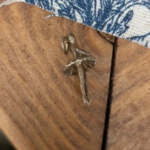 Vintage Silver Ballerina Charm, Dainty 3D Ballet Dancer, Graceful Figural Pendant Gift - Image 2