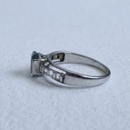 Sterling Silver Blue Stone Ring, Cocktail - Image 8