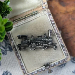 Vintage Silver Steam Train Charm