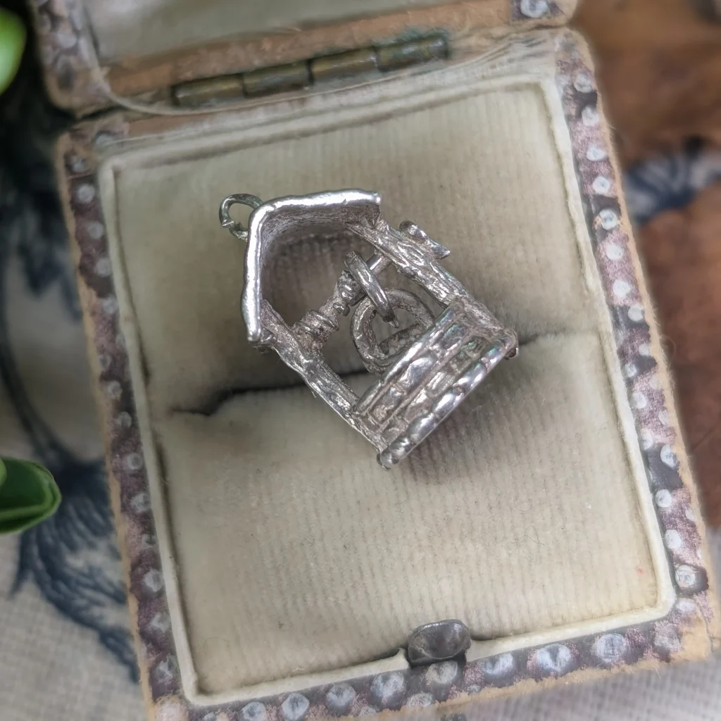 Vintage Sterling Silver Wishing Well Charm