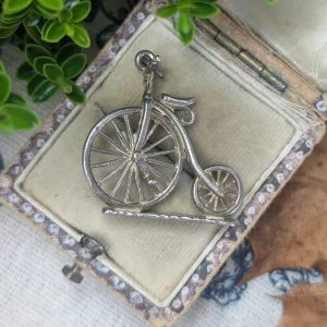 Vintage Sterling Silver Bicycle Charm